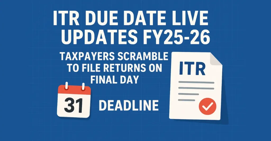 ITR Due Date Live Updates FY25-26